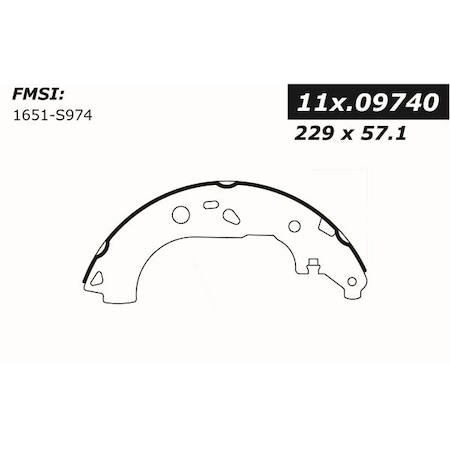 Centric Parts Centric Brake Shoes, 111.09740 111.09740